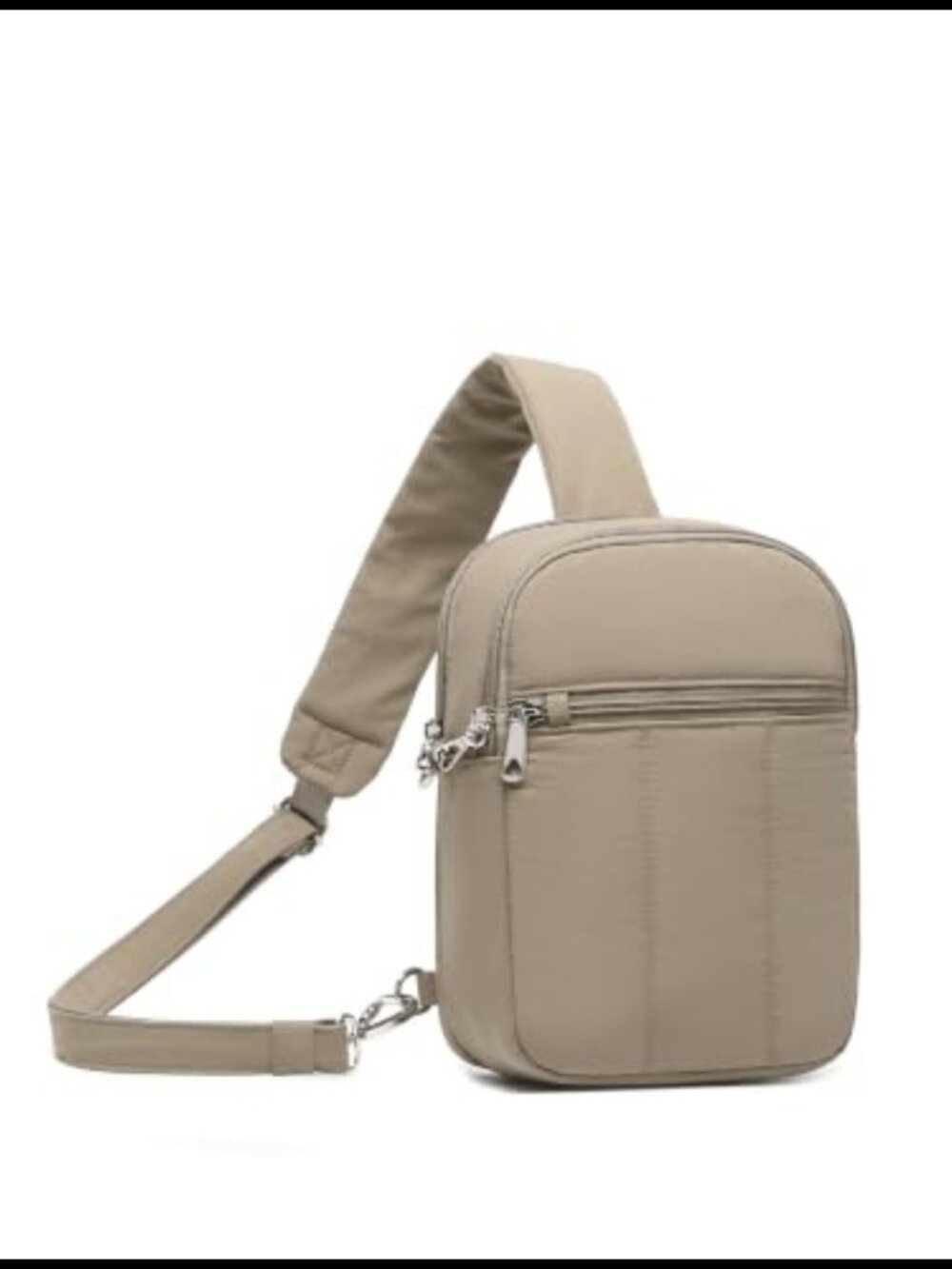Anti-Theft Crossbody Sling Bag RFID Slash-Resistant Nylon Puffer Purse